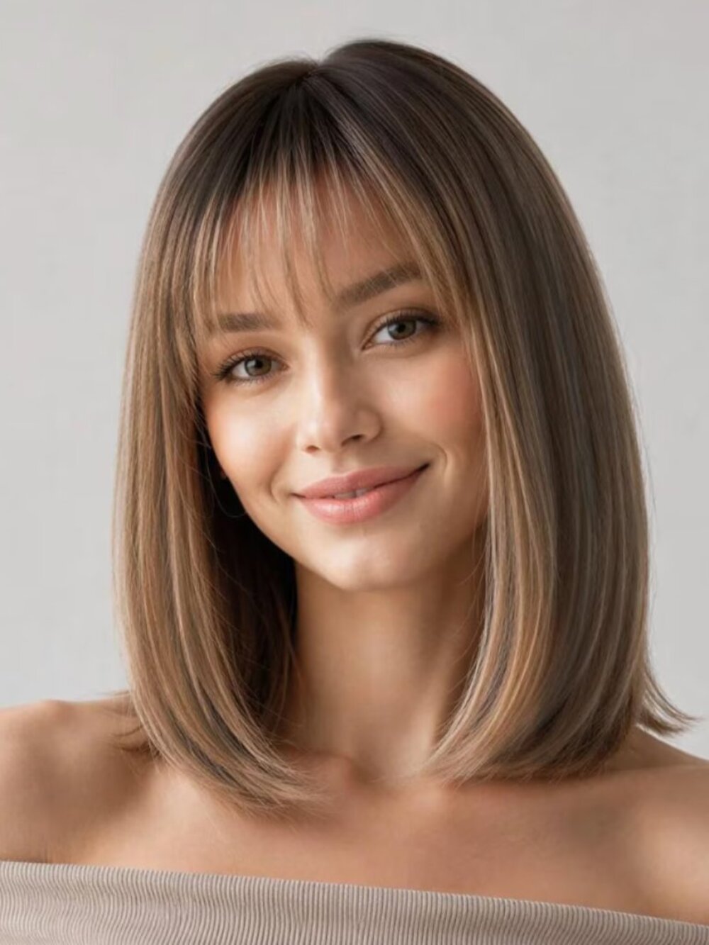 Light Brown Balayage synthetic wig